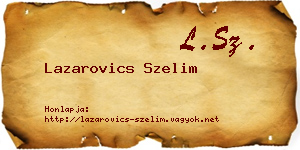 Lazarovics Szelim névjegykártya